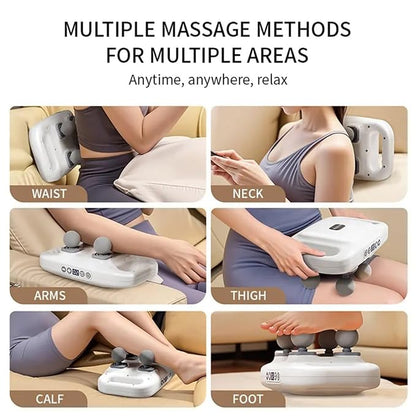 4-Head Massage Gun Deep Tissue Pro - Electric Massager Machine Pain Relief 20 & 6 Massage Modes, Timing Full Body Massager for Pain Relief